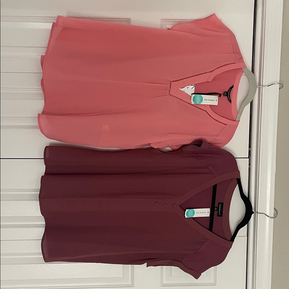 Chic Women's Blouses in Pink and Burgundy